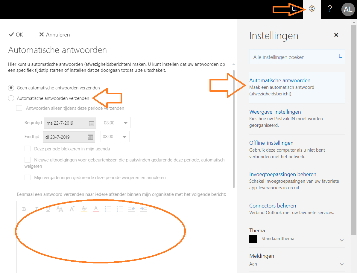 projector zeil verlangen Office 365 en automatisch antwoord op gedeelde mailbox | arjanlobbezoo.nl